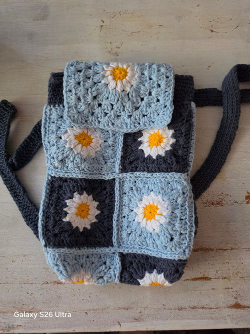 Blue Daisies Backpack Small