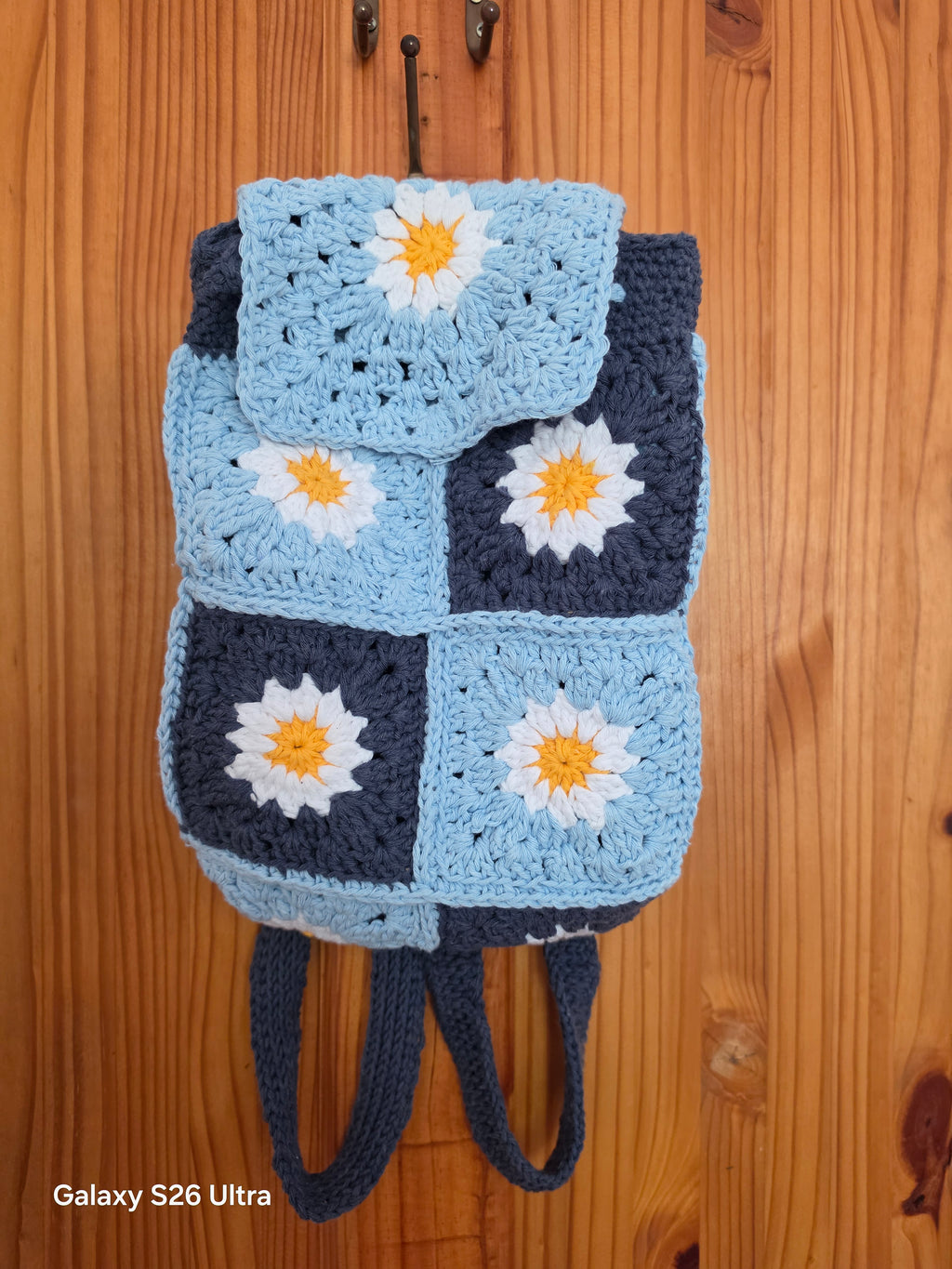 Blue Daisies Backpack Small