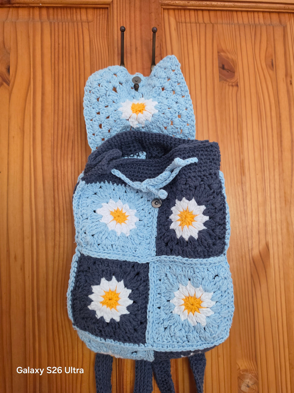 Blue Daisies Backpack Small